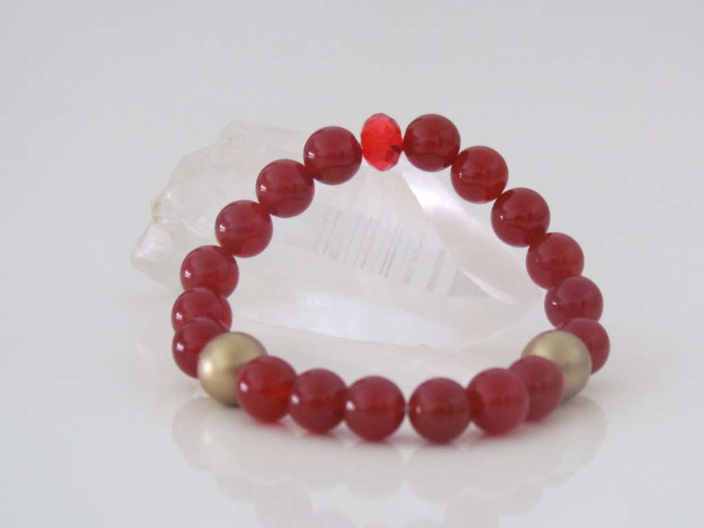Red Agate bracelet #1 made by Portugalarts.com